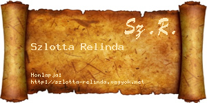 Szlotta Relinda névjegykártya